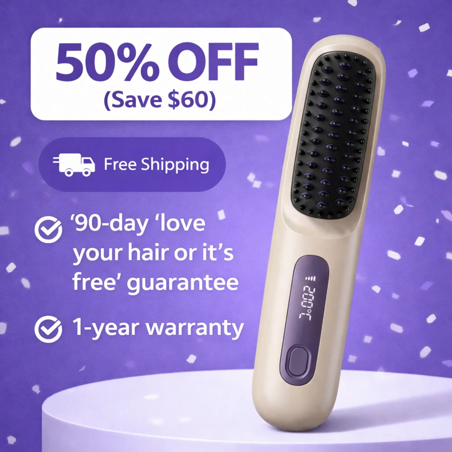 Gloss & Go™ Portable Straightening Brush